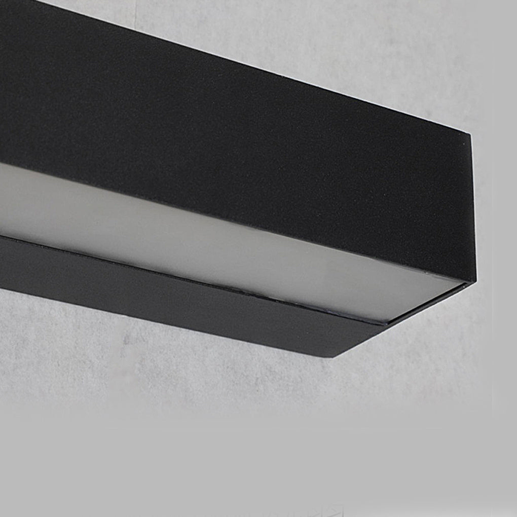 Matte Black Wall Mounted Rectangle LED Outdoor Wall Light