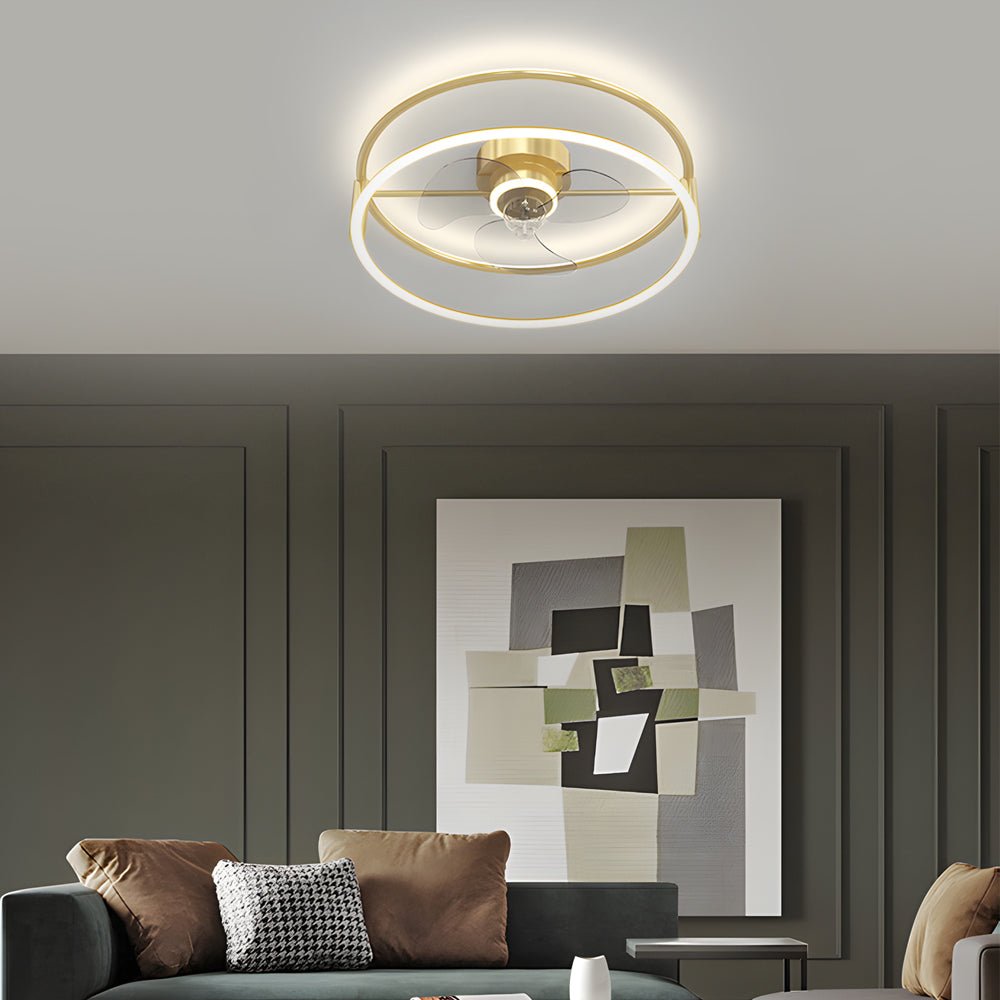 Minimalist Ring Modern Ceiling Fan Light – Bladeless & Silent