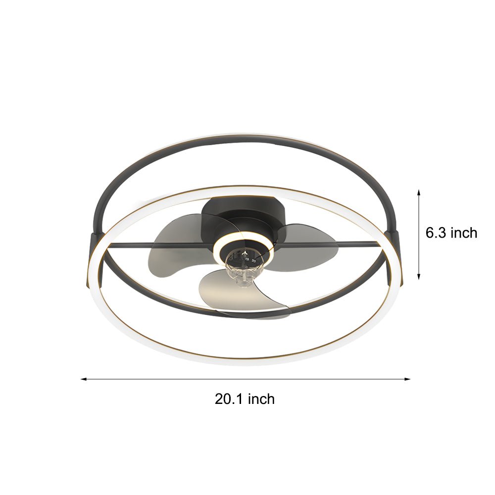 Minimalist Ring Modern Ceiling Fan Light – Bladeless & Silent