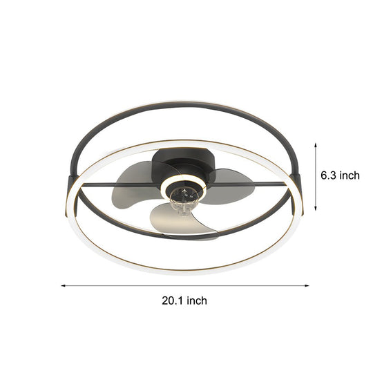 Minimalist Ring Modern Ceiling Fan Light – Bladeless & Silent
