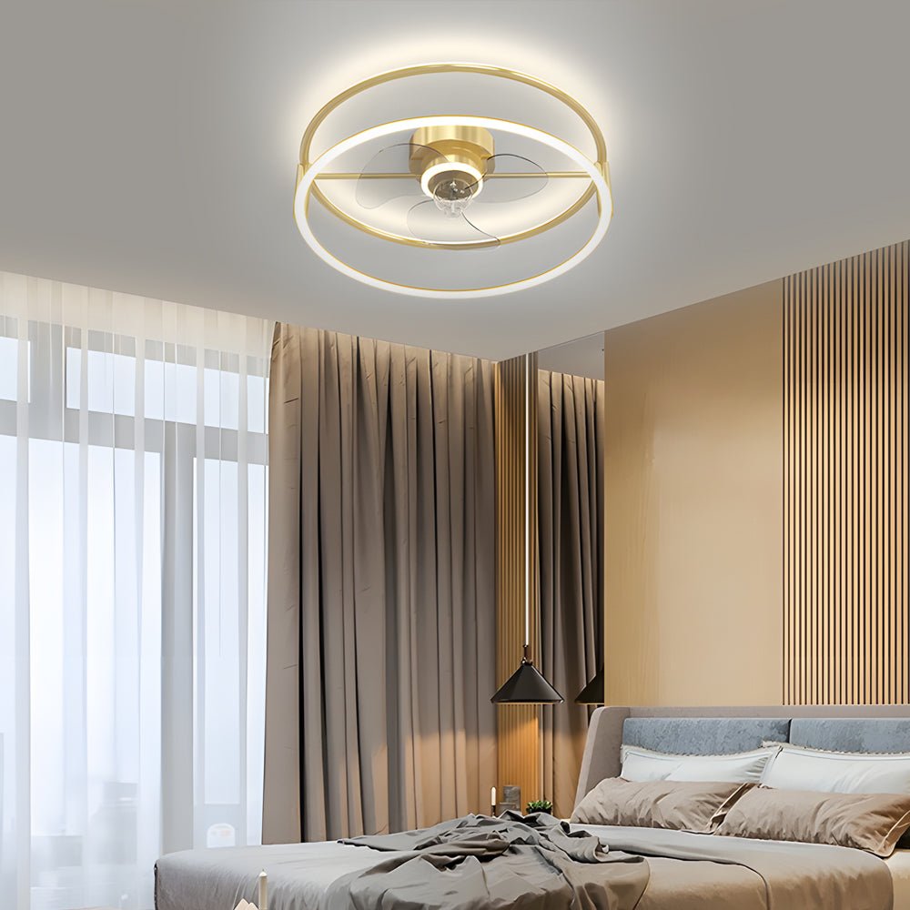 Minimalist Ring Modern Ceiling Fan Light – Bladeless & Silent