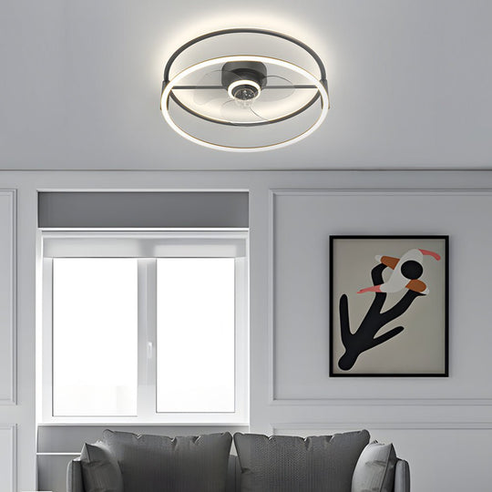 Minimalist Ring Modern Ceiling Fan Light – Bladeless & Silent