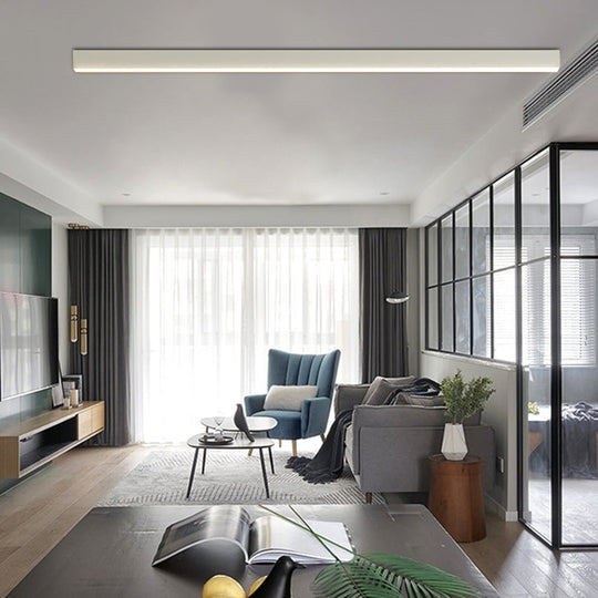 Minimalist Strip – Stepless Dimming LED Modern Ceiling Light with Remote Control