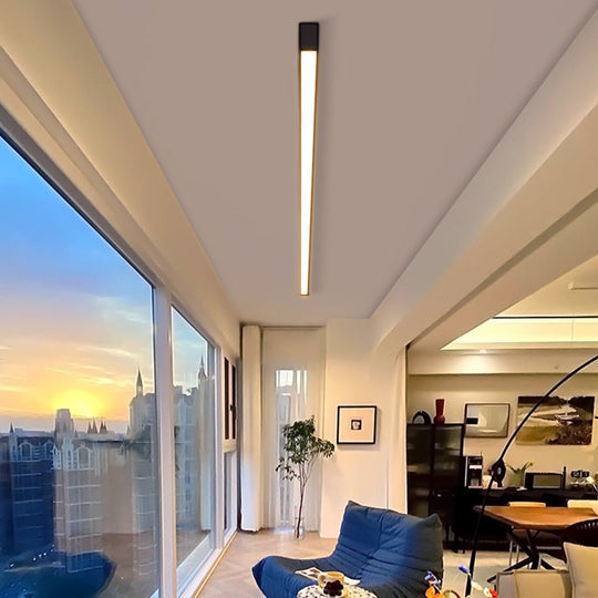 Minimalist Strip – Stepless Dimming LED Modern Ceiling Light with Remote Control