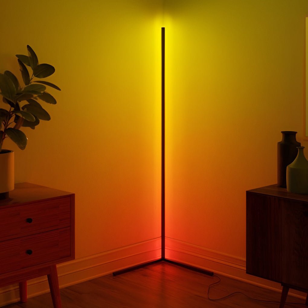 RGB Dimmable LED Corner Floor Lamp with Remote Control