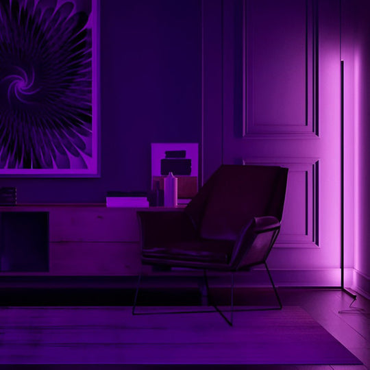 RGB Dimmable LED Corner Floor Lamp with Remote Control