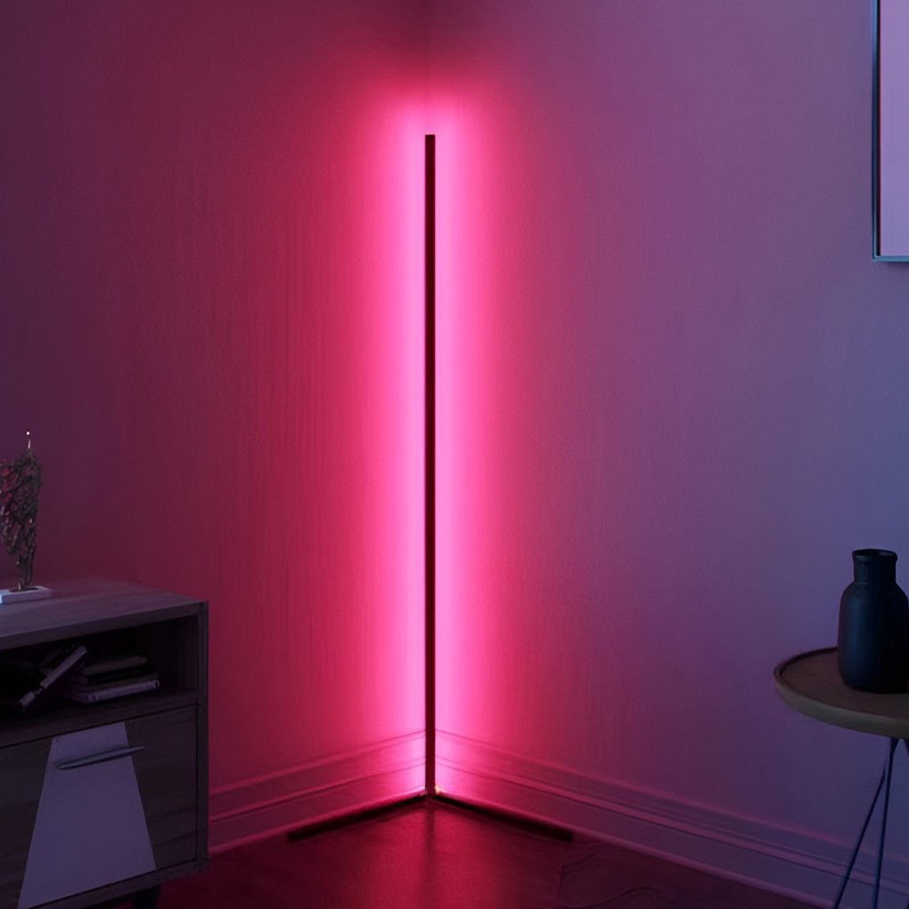 RGB Dimmable LED Corner Floor Lamp with Remote Control
