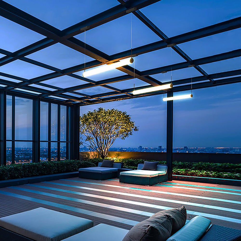 Minimalist Waterproof Outdoor LED Chandelier for Courtyard