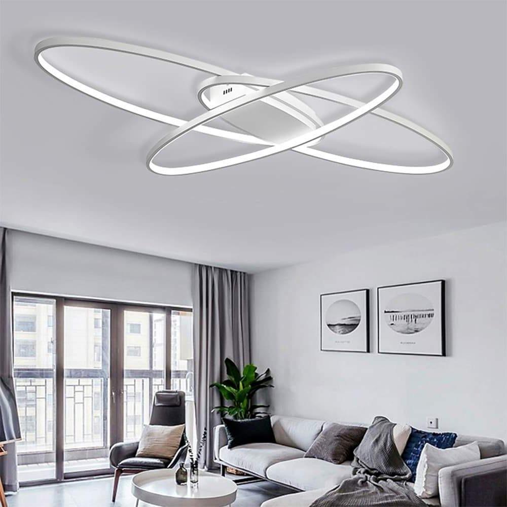 Overlapping Oval LED Modern Flush Mount Ceiling Light