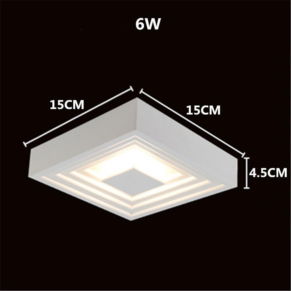6-Inch Geometric Circles LED Flush Mount Ceiling Light