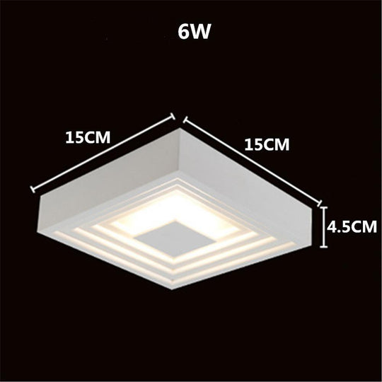 6-Inch Geometric Circles LED Flush Mount Ceiling Light