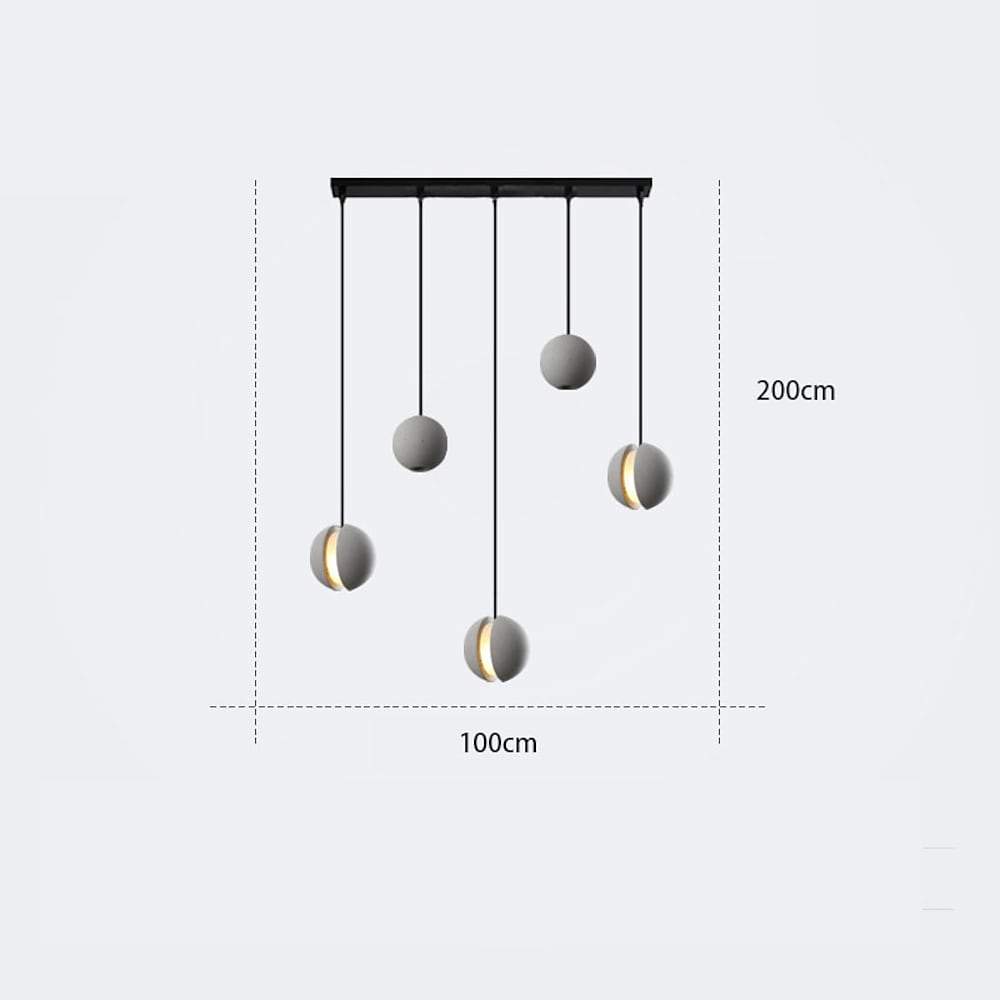 Vintage Ceramic Pendant Light with Unique LED Spherical Design