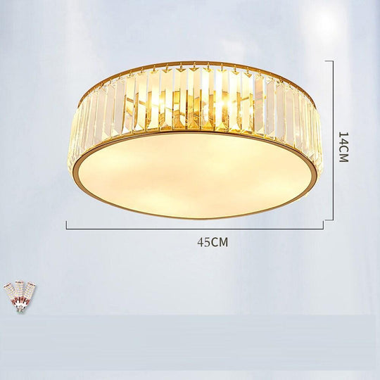 Drum-Shaped LED Crystal Nordic Ceiling Light