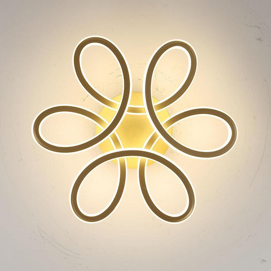Swirl Flower Shaped Dimmable LED Flush Mount Ceiling Light