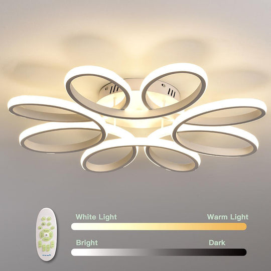 Flower Shaped Dimmable LED White Modern Ceiling Light – Flush Mount