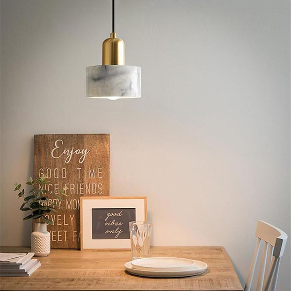 Nordic Ceramic Pendant Lighting Marble Metal Ceiling Light
