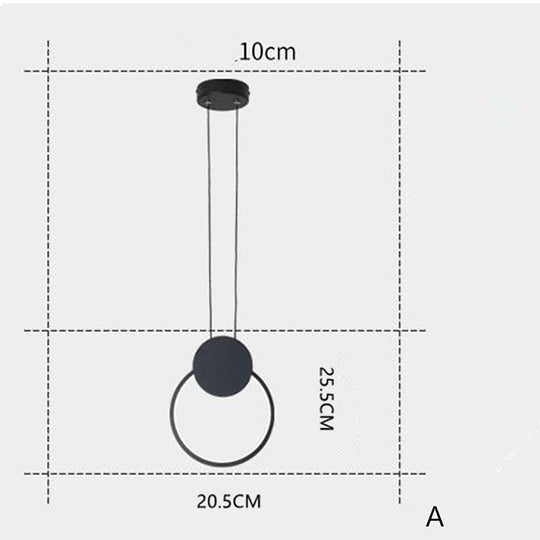 Geometric Shaped Dimmable LED Modern Pendant Light Hanging Lamp