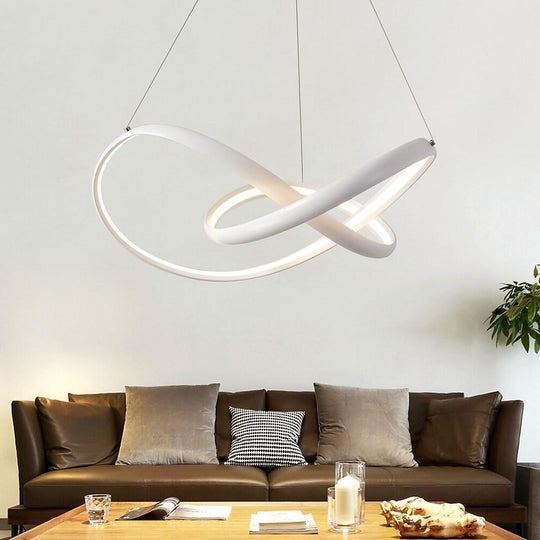 Abstract Waves Modern Style LED Pendant Light for Kitchen Dining and Living Rooms
