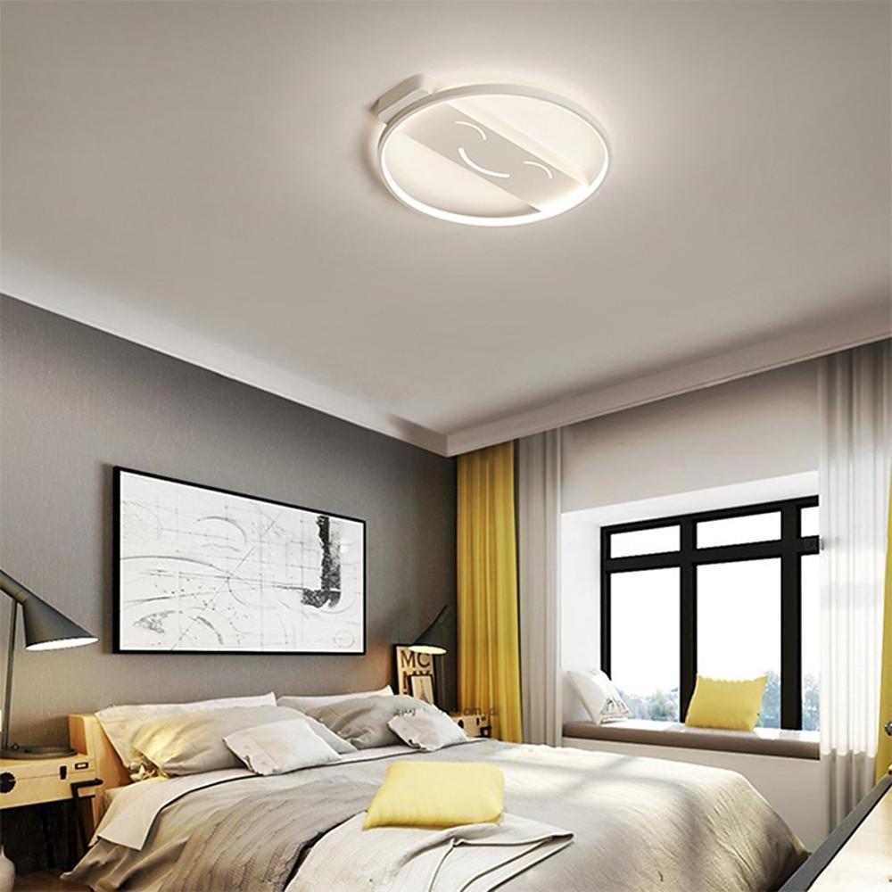 Circle Shaped Face Metal LED Flush Mount Ceiling Light