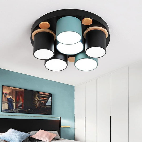 Rounded Cylindrical LED Ceiling Light – Modern Flush Mount Lighting