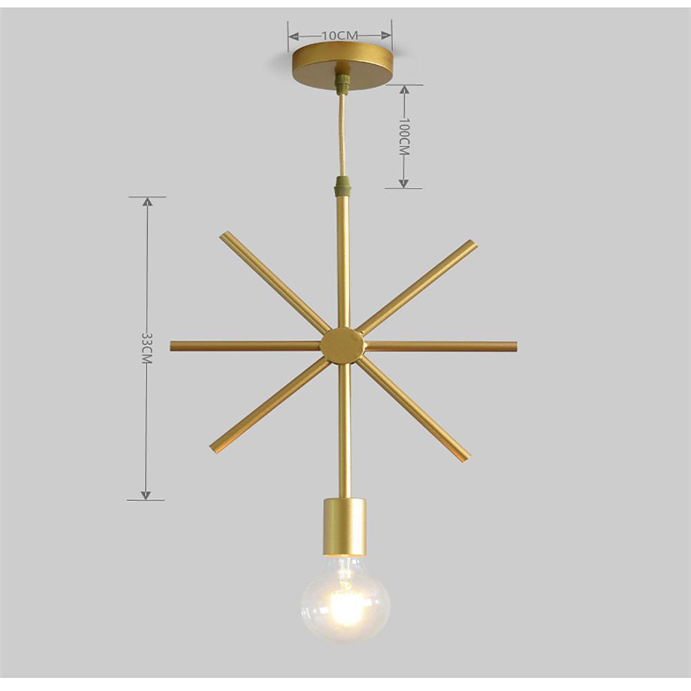 Metal Black and Gold Ceiling Light – Rounded Square Pendant