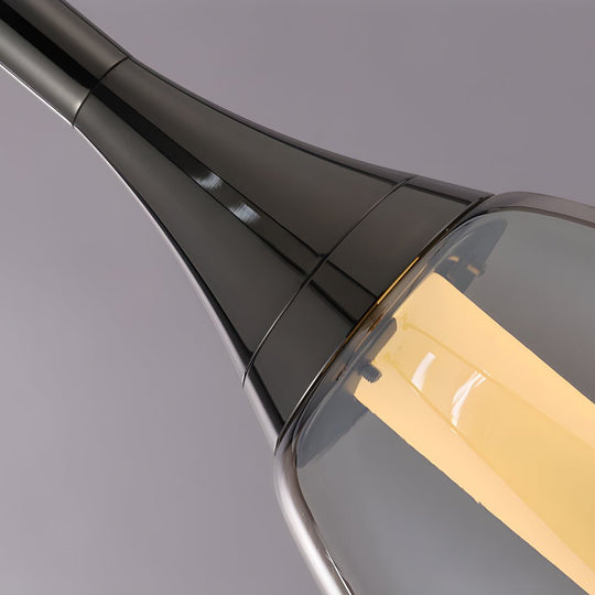 Modern Teardrop Glass Pendant Light – Amber/Smoke Gray