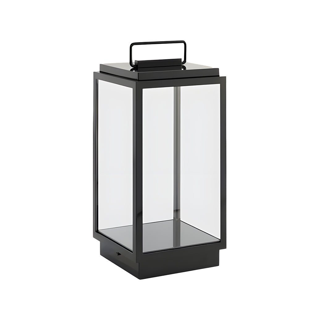 Modern Glass LED Portable Outdoor Lantern Light