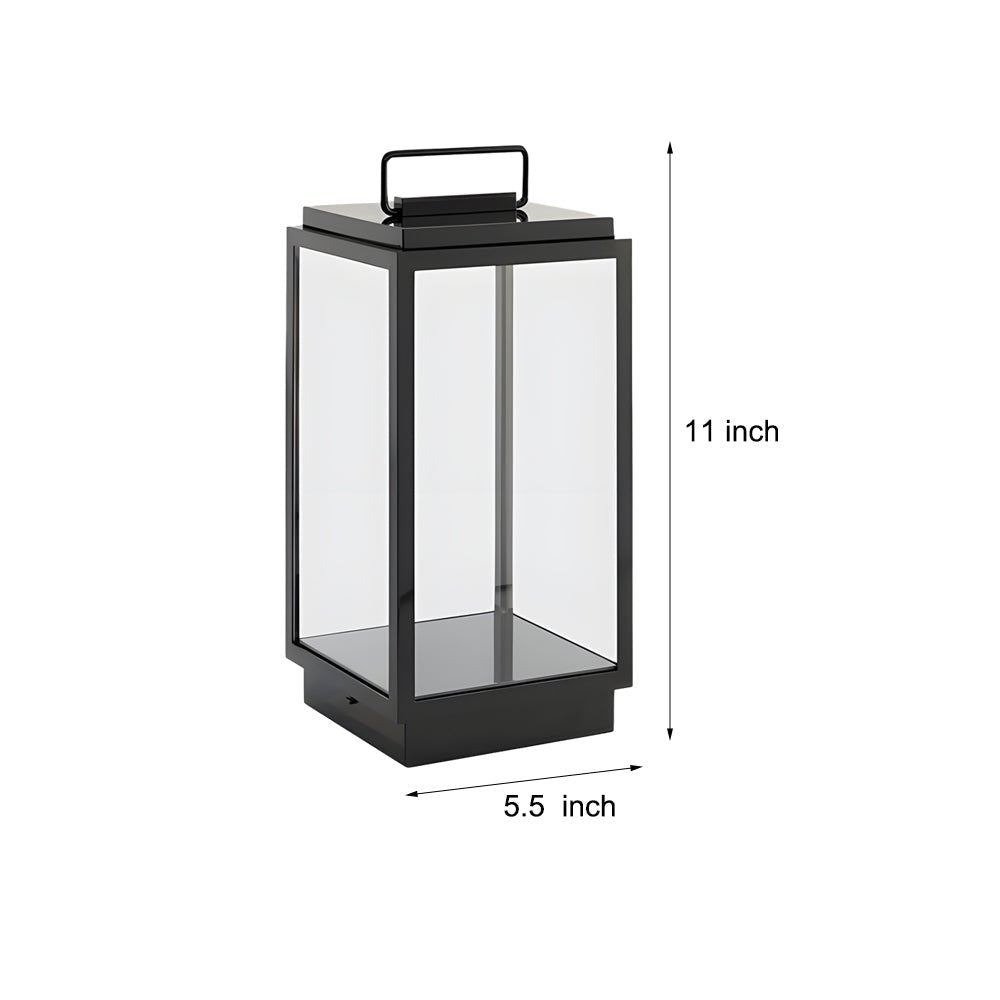 Modern Glass LED Portable Outdoor Lantern Light
