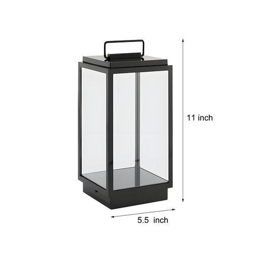 Modern Glass LED Portable Outdoor Lantern Light