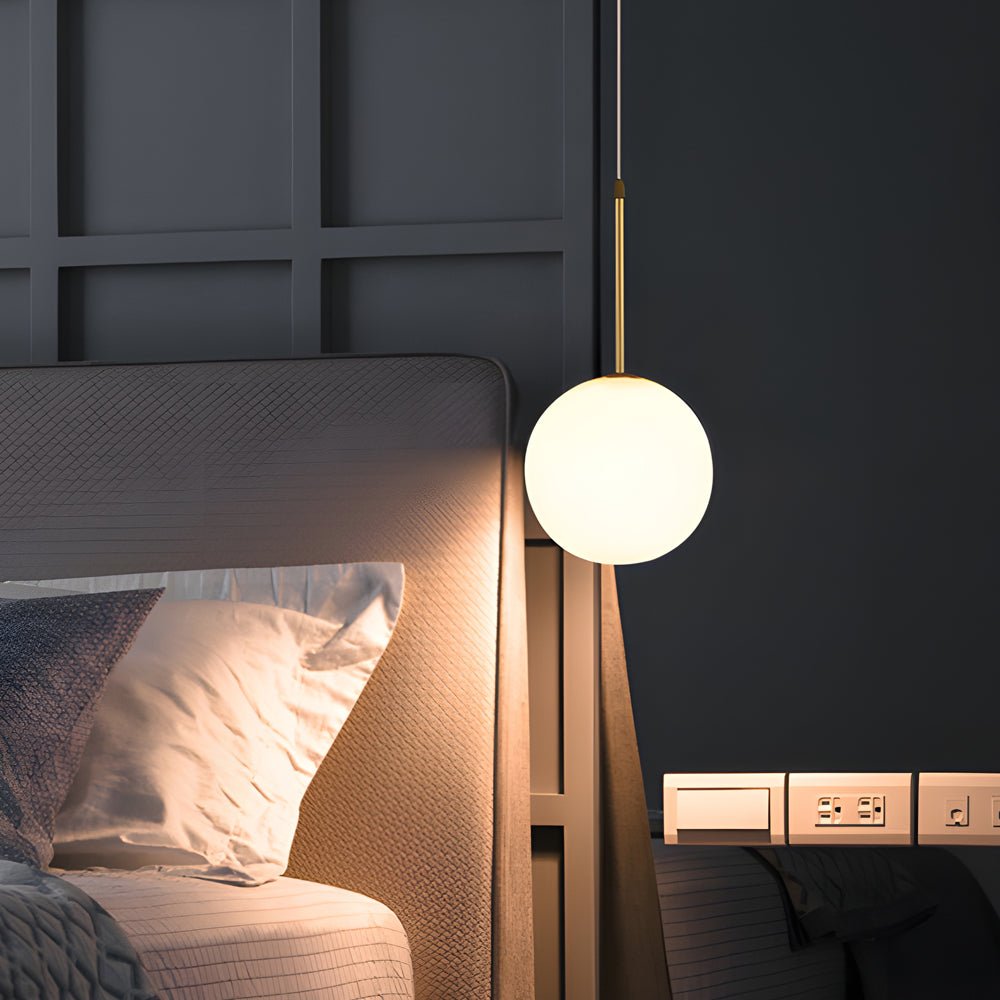 Modern Glass Globe Island Pendant Light – 1/3 Heads, Gold
