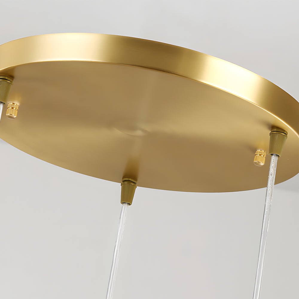 Modern Glass Globe Island Pendant Light – 1/3 Heads, Gold