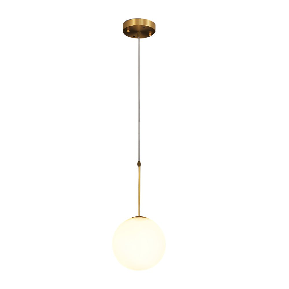 Modern Glass Globe Island Pendant Light – 1/3 Heads, Gold