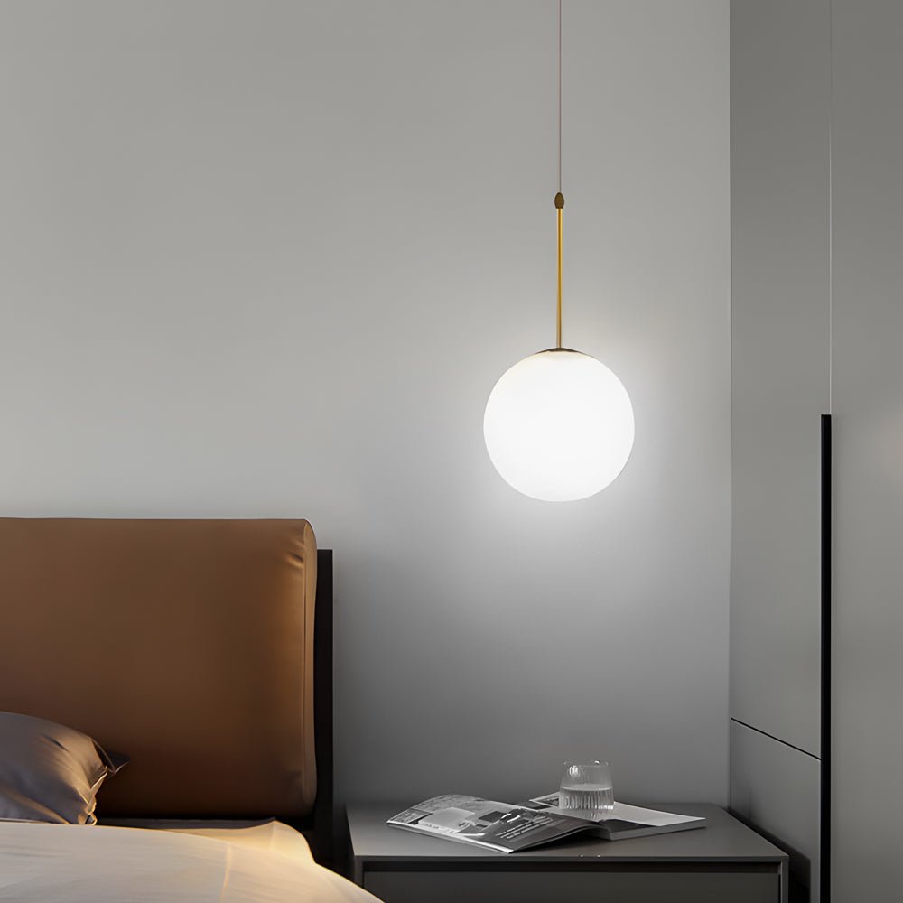 Modern Glass Globe Island Pendant Light – 1/3 Heads, Gold