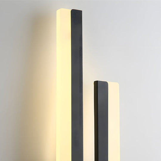Modern Linear 2-Light LED Wall Lamp with 3-Step Dimming