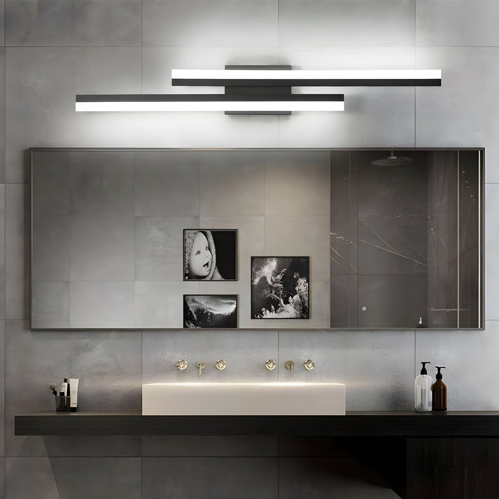 Modern Linear 2-Light LED Wall Lamp with 3-Step Dimming