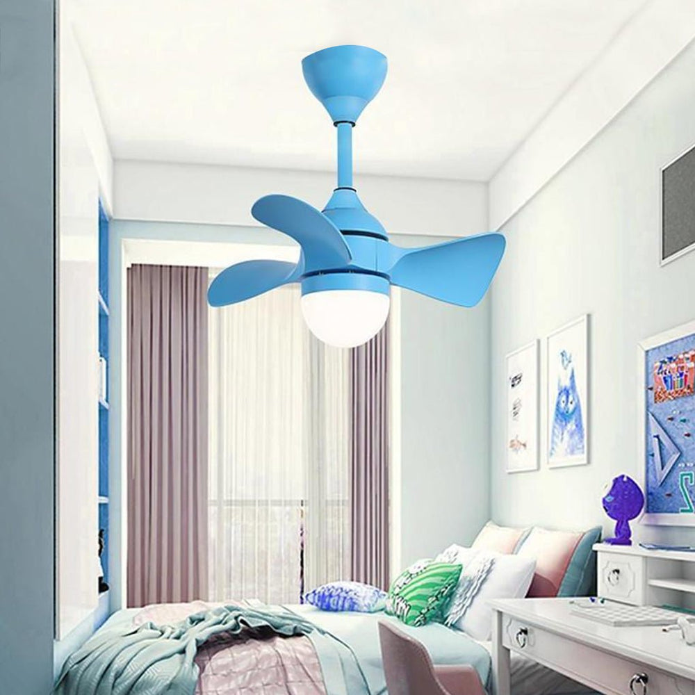 Dimmable Nordic Flush Mount LED Ceiling Fan with Remote Control