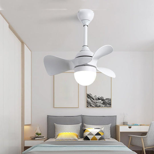 Dimmable Nordic Flush Mount LED Ceiling Fan with Remote Control