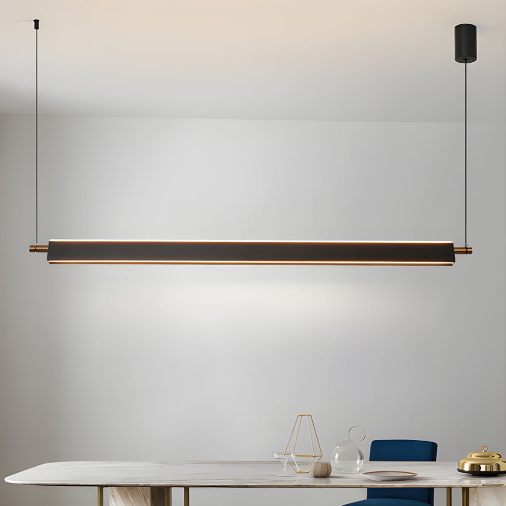 Modern Black Aluminum Linear Kitchen Island Light