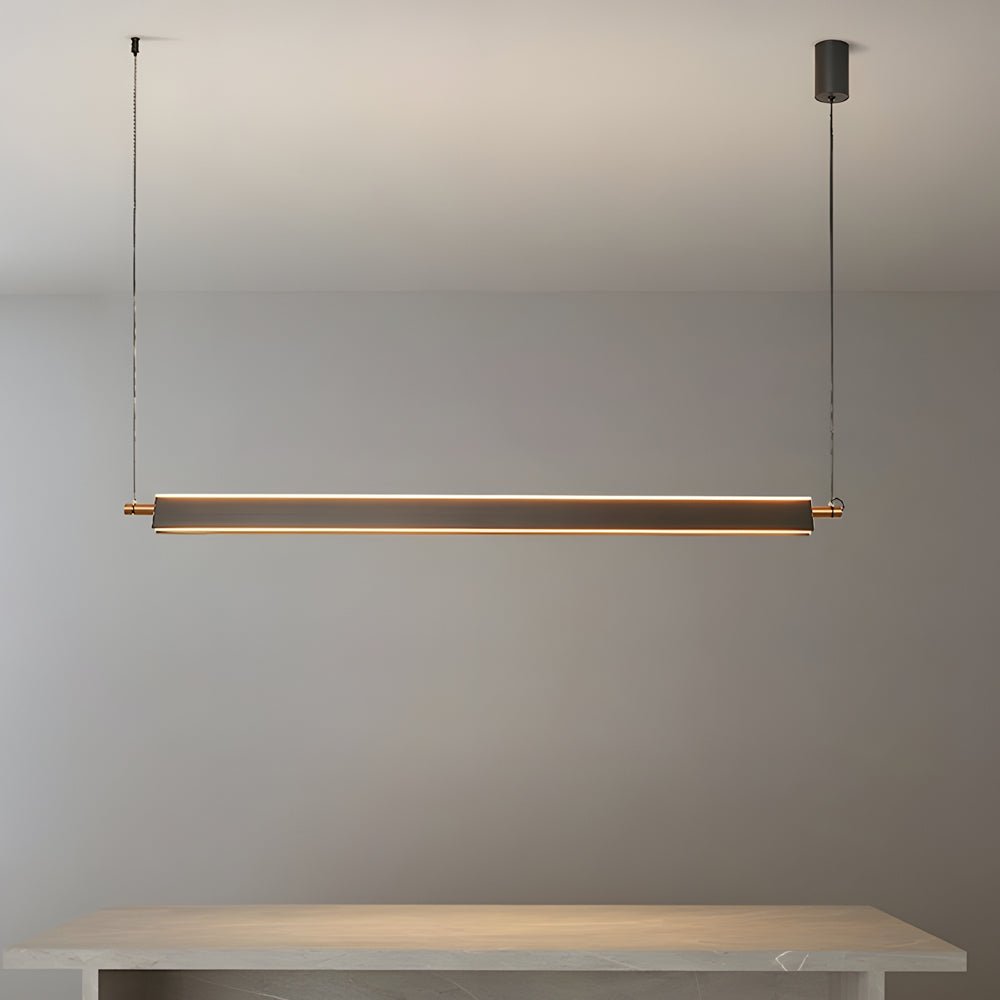 Modern Black Aluminum Linear Kitchen Island Light