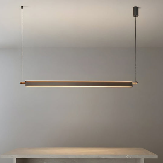 Modern Black Aluminum Linear Kitchen Island Light