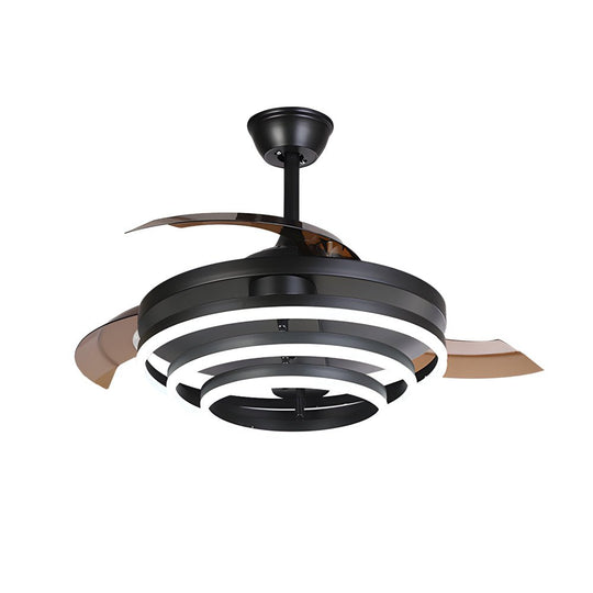 Modern 41" Retractable LED Ceiling Fan with Remote Control