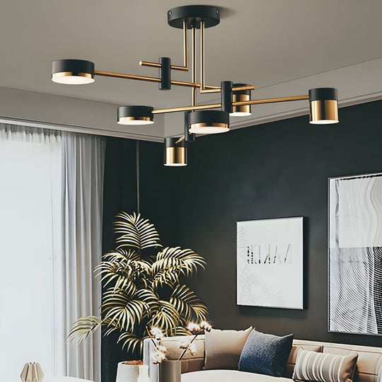 Modern 4/6/8 Light LED Dimmable Sputnik Chandelier