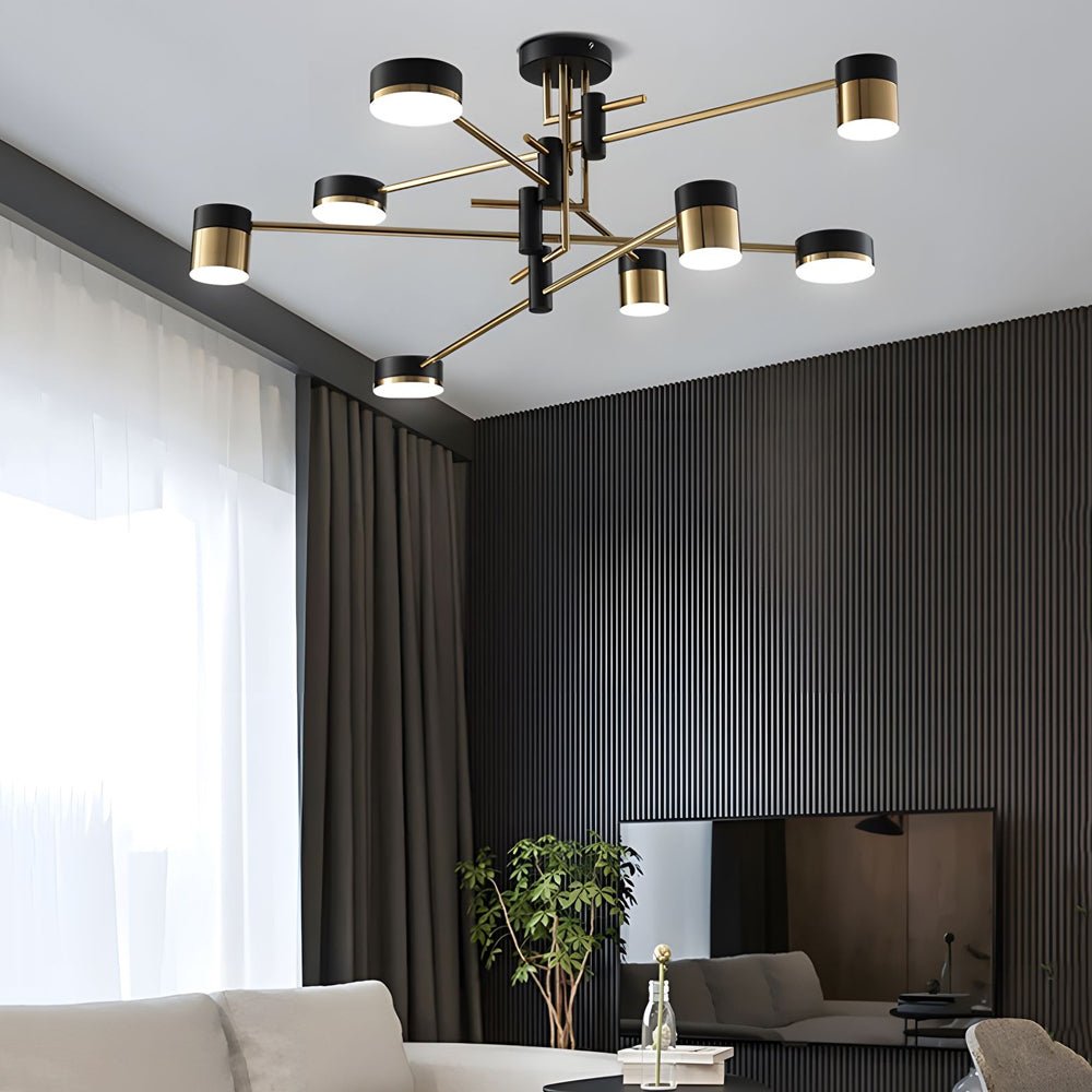 Modern 4/6/8 Light LED Dimmable Sputnik Chandelier