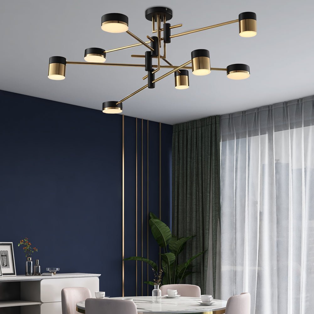 Modern 4/6/8 Light LED Dimmable Sputnik Chandelier