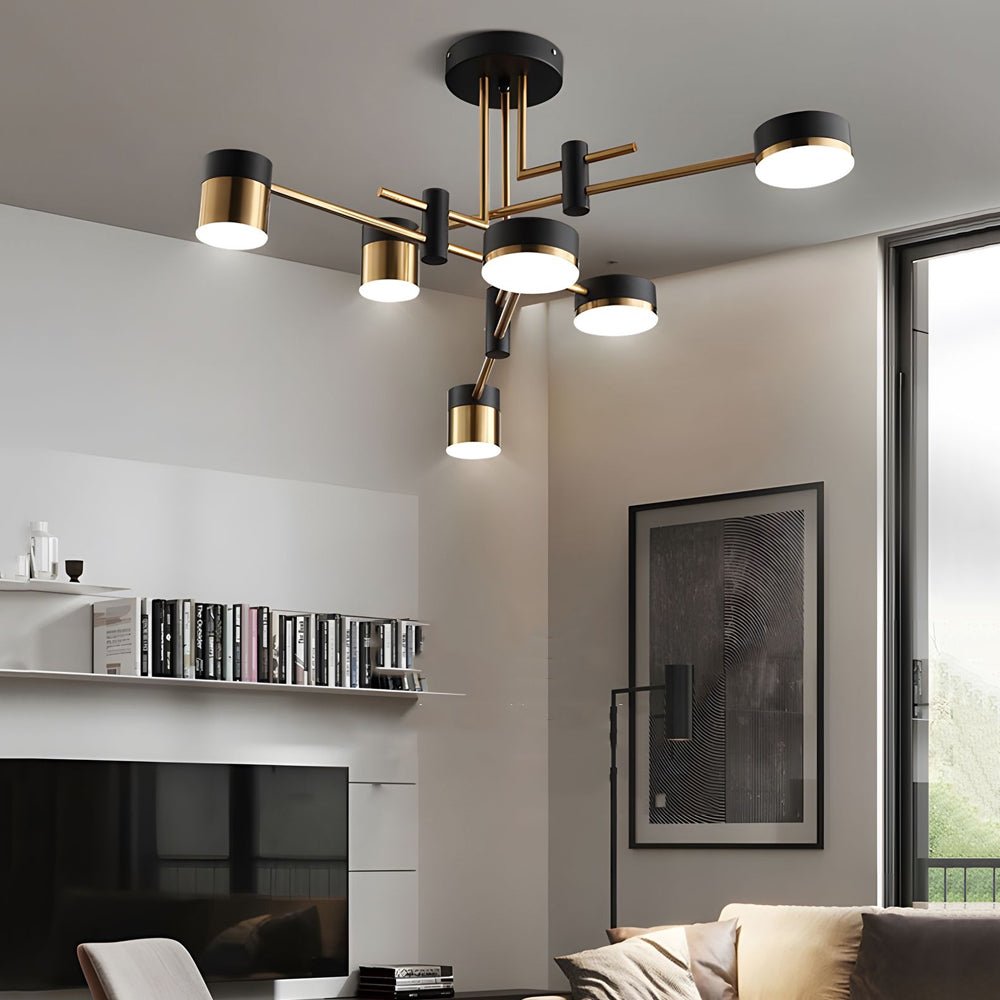 Modern 4/6/8 Light LED Dimmable Sputnik Chandelier
