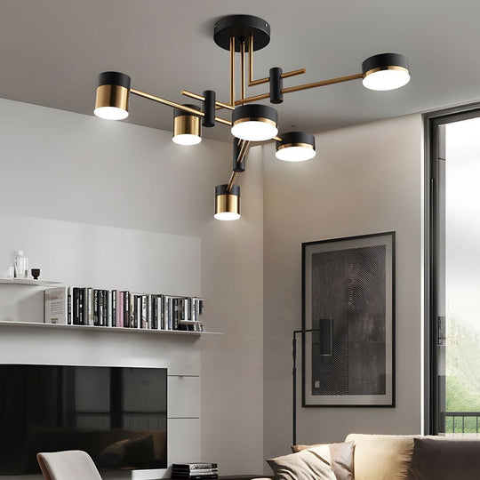 Modern 4/6/8 Light LED Dimmable Sputnik Chandelier