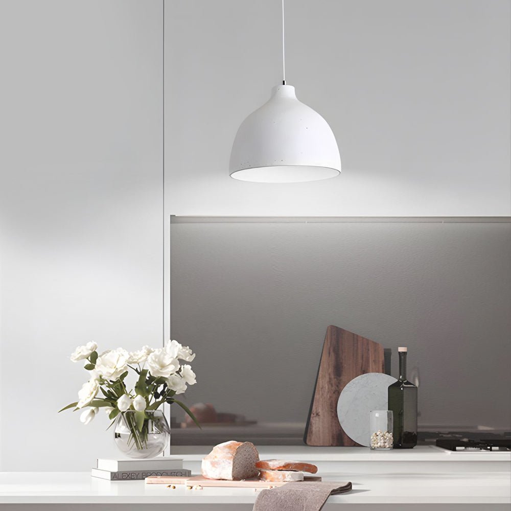 Modern Adjustable Resin Bowl Pendant Light