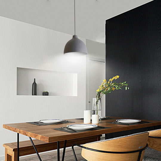 Modern Adjustable Resin Bowl Pendant Light