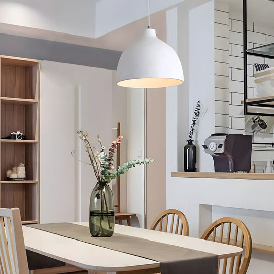 Modern Adjustable Resin Bowl Pendant Light