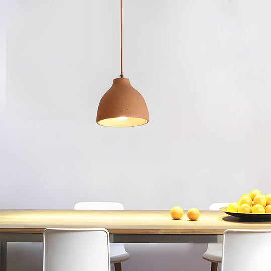 Modern Adjustable Resin Bowl Pendant Light